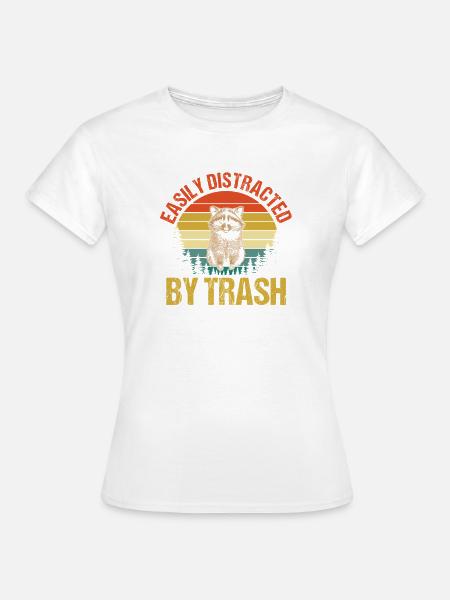 Trash Panda Raccoon - Frauen T-Shirt - Weiß