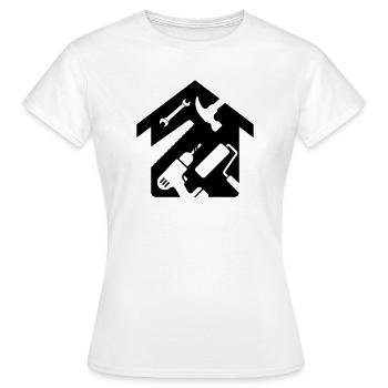 Outil de rénovation de maison Bricoleur - T-shirt Femme - blanc - Devant - AI Model Female 172 dark (172cm)