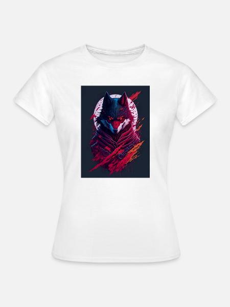 Blutmond Wolfsgeist - Frauen T-Shirt - Weiß