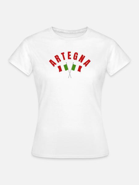 Artegna Italienische Flaggen - Frauen T-Shirt - Weiß