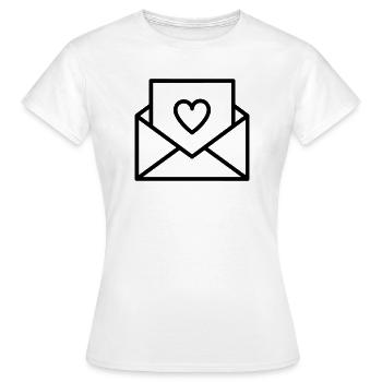 Liebesbrief - Frauen T-Shirt - Weiß - Vorne - AI Model Female 172 dark (172cm)