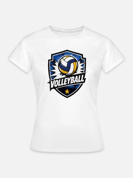 Volleyball Shield Dynamik - Frauen T-Shirt - Weiß
