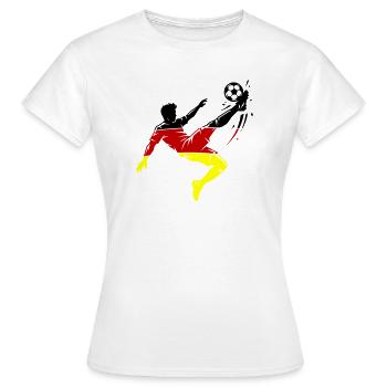 Retournée en pied aérien Allemagne Football - T-shirt Femme - blanc - Devant - AI Model Female 172 dark (172cm)