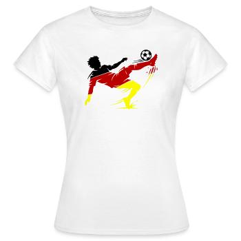Retournée en pied aérien Allemagne Football - T-shirt Femme - blanc - Devant - AI Model Female 172 dark (172cm)