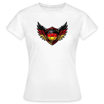 Blason de Soccer Germany - T-shirt Femme - blanc - Devant - AI Model Female 172 dark (172cm)