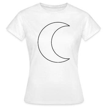 Crescent Moon Outline - Women's T-Shirt - white - Front - AI Model Female 172 dark (172cm)