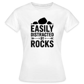 Pierres, propositions, pierres, drôle, cadeau de pierres - T-shirt Femme - blanc - Devant - AI Model Female 172 dark (172cm)