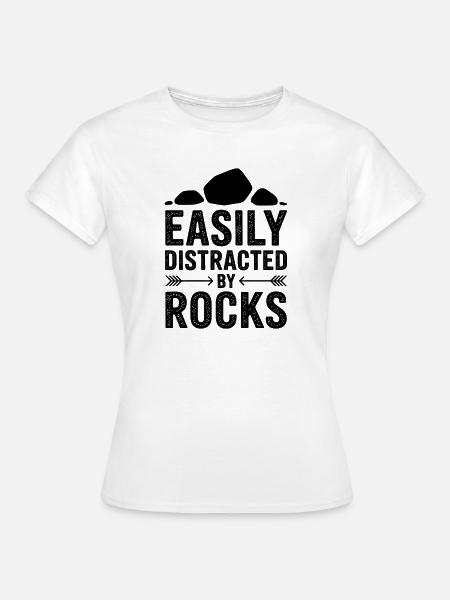 Steine Sprüche Steine Lustiges Steine Geschenk - Frauen T-Shirt - Weiß