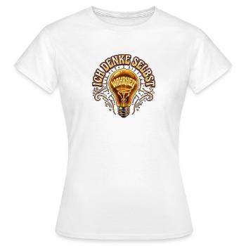 Ich Denke Selbst - Frauen T-Shirt - Weiß - Vorne - AI Model Female 172 dark (172cm)