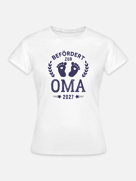 Befördert zur Oma 2027 Neue Großmutter - Frauen T-Shirt - Weiß