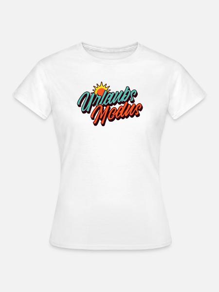 Urlaubsmodus Retro Sommer Sonne Design - Frauen T-Shirt - Weiß