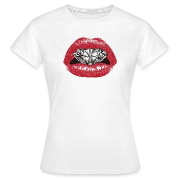 Fête des Lèvres de Diamant - T-shirt Femme - blanc - Devant - AI Model Female 172 dark (172cm)