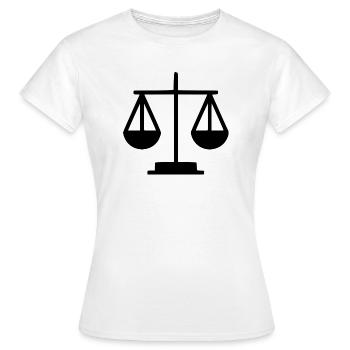Avocat Droit Droit Avocat Balance Droit Judiciaire - T-shirt Femme - blanc - Devant - AI Model Female 172 dark (172cm)