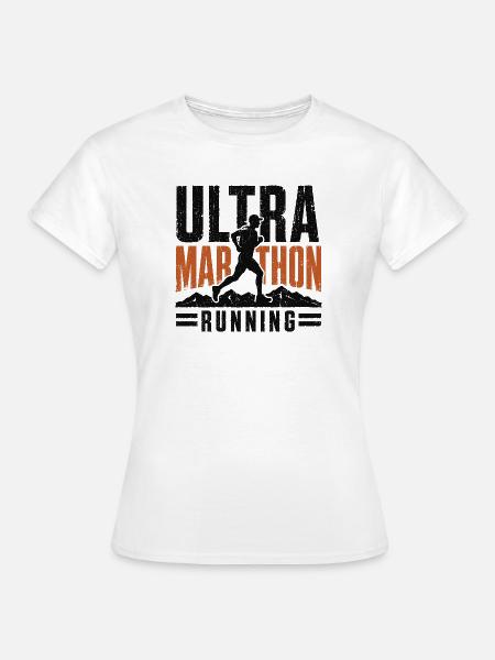 Ultra-Marathon-Lauf mit Stress - Frauen T-Shirt - Weiß