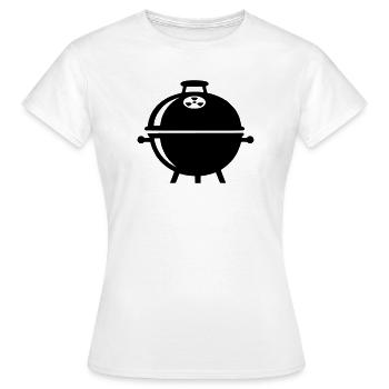 Kettle Grill Charbon Grill Master BBQ Crew - T-shirt Femme - blanc - Devant - AI Model Female 172 dark (172cm)