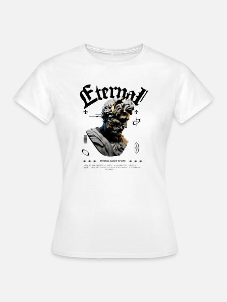 Ewige Bronzestatue Glitch - Frauen T-Shirt - Weiß