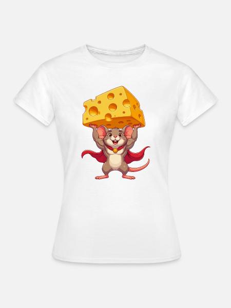 Supermaus Käseheld - Frauen T-Shirt - Weiß
