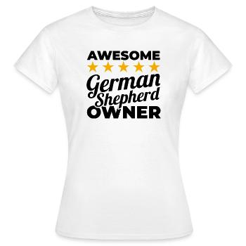 Bester Schäferhund Besitzer - Frauen T-Shirt - Weiß - Vorne - AI Model Female 172 dark (172cm)