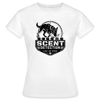 Scent Detection – Line Up Work - Women's T-Shirt - white - Front - AI Model Female 172 dark (172cm)