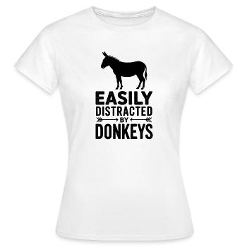 Donkey Sayings Donkey Funny Donkey Gift - Women's T-Shirt - white - Front - AI Model Female 172 dark (172cm)
