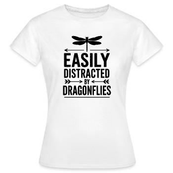 Libellules Dictons Libellules Libellules Drôle de Libellules - T-shirt Femme - blanc - Devant - AI Model Female 172 dark (172cm)