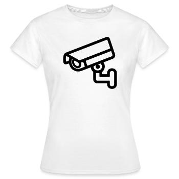 Kamera - Frauen T-Shirt - Weiß - Vorne - AI Model Female 172 dark (172cm)