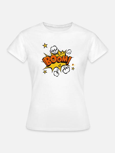 Boom Comic Explosion - Frauen T-Shirt - Weiß