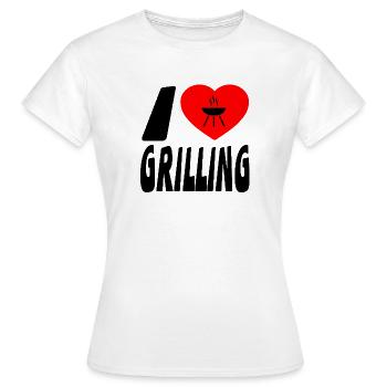 Grillen - Frauen T-Shirt - Weiß - Vorne - AI Model Female 172 dark (172cm)