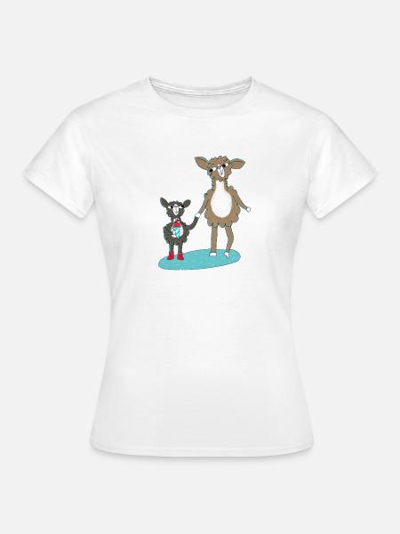 Lama Einschulung - Frauen T-Shirt - Weiß