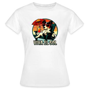 VIVA EL SOL - Frauen T-Shirt - Weiß - Vorne - AI Model Female 172 dark (172cm)
