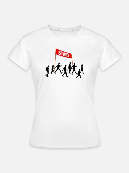 Walking Start Team - Frauen T-Shirt - Weiß
