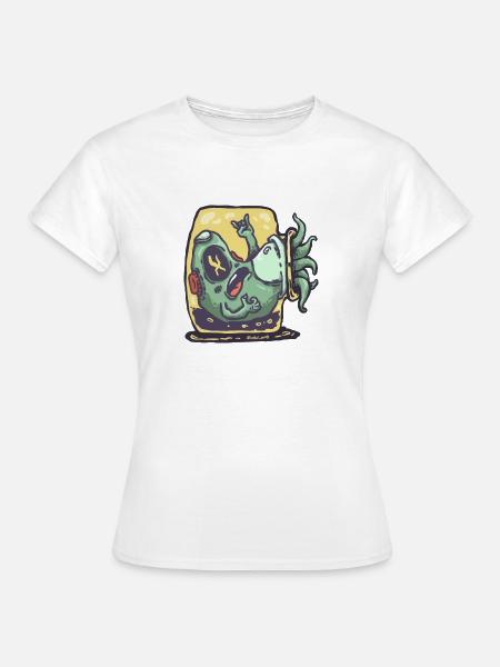 Alieno-Avocado im Toaster - Frauen T-Shirt - Weiß