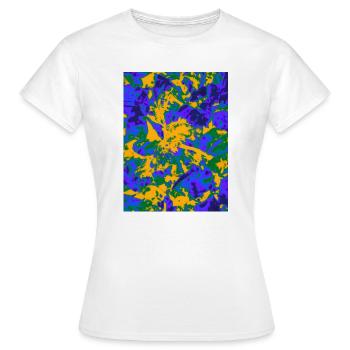 Neon Psychedelic Floral Burst - Women's T-Shirt - white - Front - AI Model Female 172 dark (172cm)