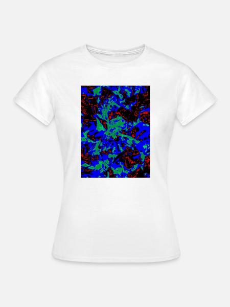 Neon Bloom Nebel - Frauen T-Shirt - Weiß