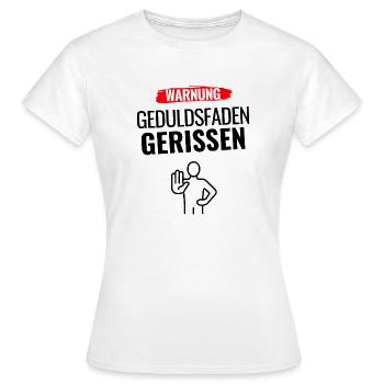 Warnung Sozialakku leer - Frauen T-Shirt - Weiß - Vorne - AI Model Female 172 dark (172cm)