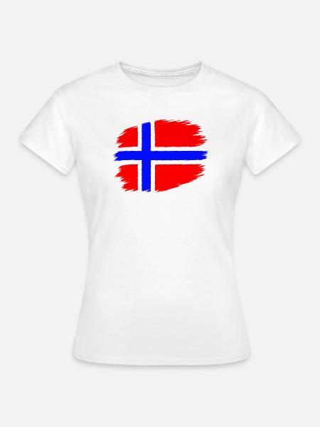 Flagge Norwegen - Frauen T-Shirt - Weiß