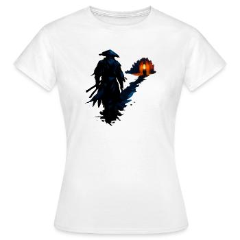 Samurai Urban Night Trail with Lantern - Women's T-Shirt - white - Front - AI Model Female 172 dark (172cm)