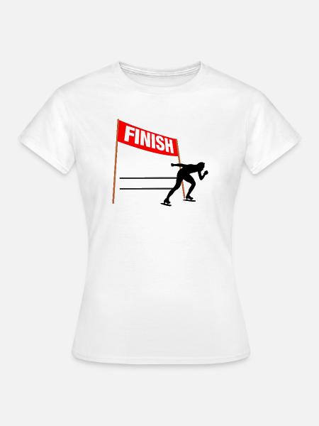 Skating Finish Custom - Frauen T-Shirt - Weiß