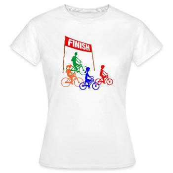Arrivée Family Cycling - T-shirt Femme - blanc - Devant - AI Model Female 172 dark (172cm)