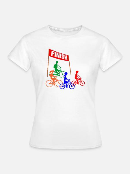 Familien-Radrennen - Frauen T-Shirt - Weiß