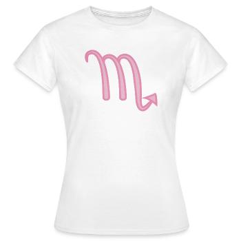 Skorpion-Tierkreiszeichen Pastellrosa - Frauen T-Shirt - Weiß - Vorne - AI Model Female 172 dark (172cm)