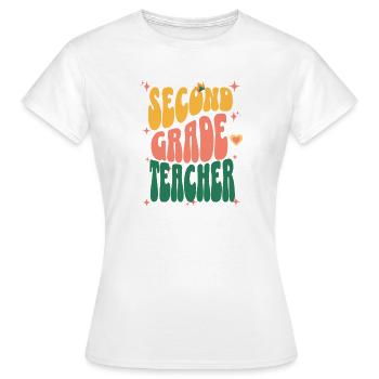 Professeur de deuxième année Rétro - T-shirt Femme - blanc - Devant - AI Model Female 172 dark (172cm)