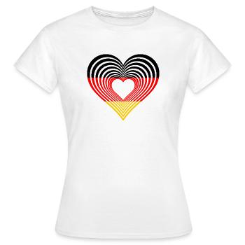 Allemagne Cœur Allemagne - T-shirt Femme - blanc - Devant - AI Model Female 172 dark (172cm)
