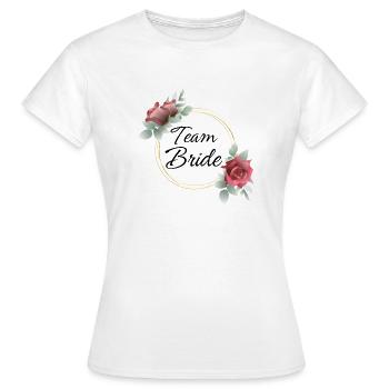 Équipe de jumelage de mariée - T-shirt Femme - blanc - Devant - AI Model Female 172 dark (172cm)
