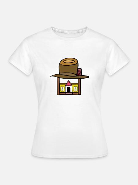 Fantasy Haus Häuser Kinder Kind - Frauen T-Shirt - Weiß
