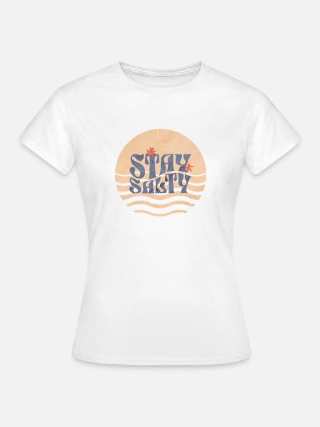 Stay Salty Waves Kunst - Frauen T-Shirt - Weiß