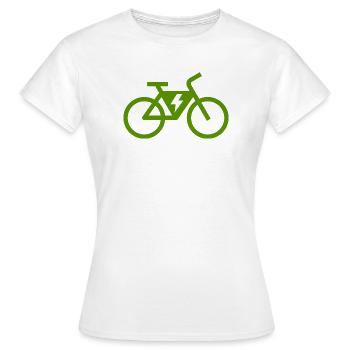 Vélo électrique, vélo électrique, tour à vélo - T-shirt Femme - blanc - Devant - AI Model Female 172 dark (172cm)
