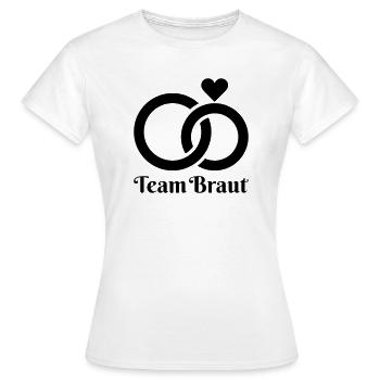 Hochzeit, Verlobung, Hochzeitsfeier - Frauen T-Shirt - Weiß - Vorne - AI Model Female 172 dark (172cm)