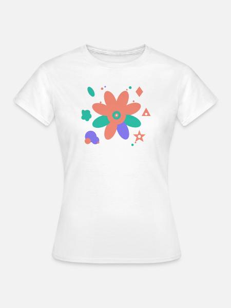 Buntes Design der modernen Kunst - Frauen T-Shirt - Weiß