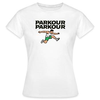 Parkour Freerunning - T-shirt Femme - blanc - Devant - AI Model Female 172 dark (172cm)